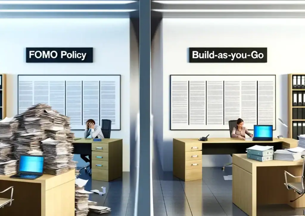 FOMO versus build-as-you-go approach to security policies